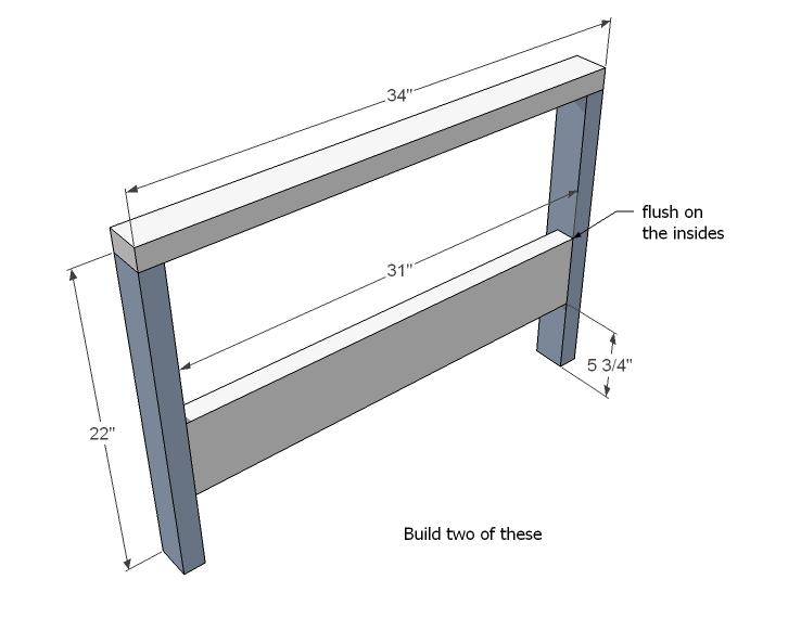 [21] KREG JIG USERS - Review the sofa plan [22] for pocket hole diagrams.