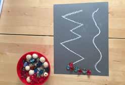 Loose Parts Patterns loose parts (buttons, gems, rocks) paper marker Gather loose parts from around the house, buttons, gems,
