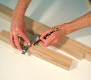The haunch is 5/16-in. long. Cut the mortise at the full depth of 1-in. from the 5/16-in.