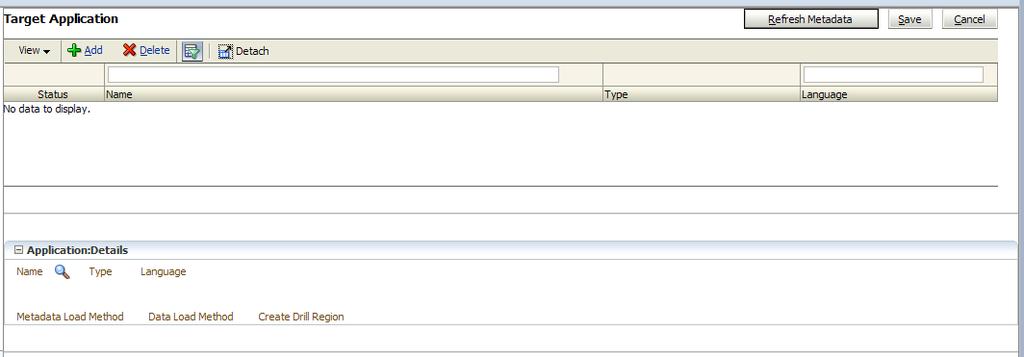 Create an ERPi Target System Oracle Hyperion