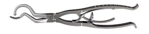 280) The plate holding forceps are designed to hold the plate in the desired position against the bone.