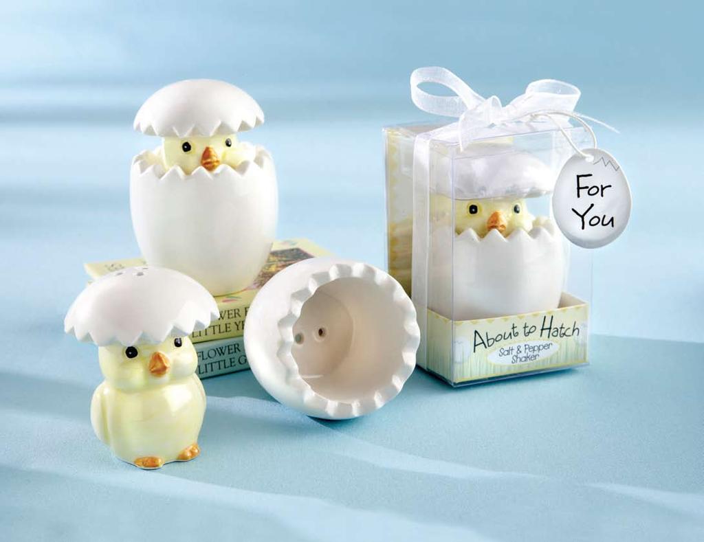 148 About to Hatch Ceramic Baby Chick Salt & Pepper Shakers About to Hatch Stainless-Steel Egg Whisk in
