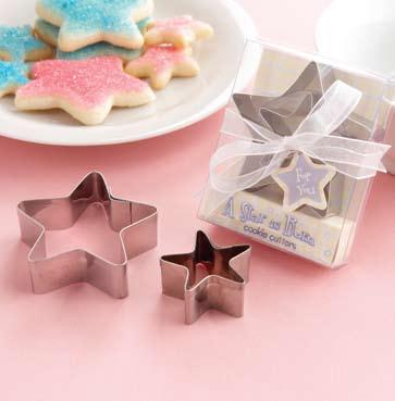 A Star is Born Star-Shaped Cookie Cutters with Gift Box and Organza Bow Stainless-steel cookie cutters