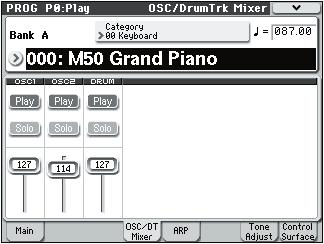 Program mode 0 1c: Drum Track The Drum Track provides an easy way for you to play back a rhythm section using the M50 s high-quality drum programs and a rich variety of drum patterns.