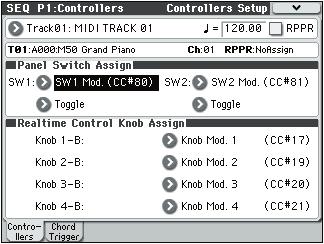 Sequencer mode 7 7: Drum Track 1 1a 1 1 Menu 7 7a: Drum Pattern Pattern [Preset, User] [(Preset): P000...671, (User): U000...U999] This selects the drum pattern. 1 1b 1 1c Preset/User No. P000 P000.