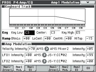 Program mode 4 1c: Pan Pan [Random, L001...C064...R127] This controls the stereo pan of Oscillator 1. A setting of L001 places the sound at the far left, C064 in the center, and R127 to the far right.