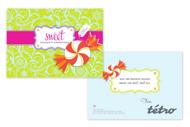 b) Custom: Ready-made design plus your company logo as the signature at the end of the message inside the card.