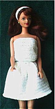 SECTION 3 Fashion Doll Blouson Sundress & Hairband Materials: Size 10 crochet cotton thread Crochet hook size 4 (1.