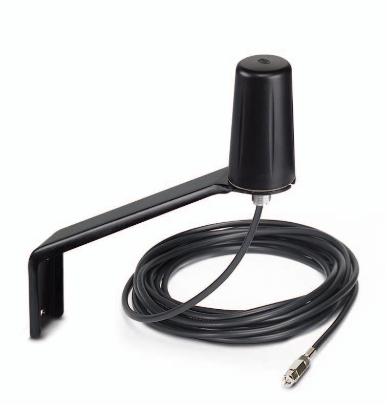 4 Antenna with mounting bracket: TC ANT MOBILE WALL 5M This antenna is particularly suitable for mounting on inside or outside walls.