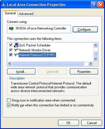 11 The Default gateway and DNS servers should not be populated when using direct