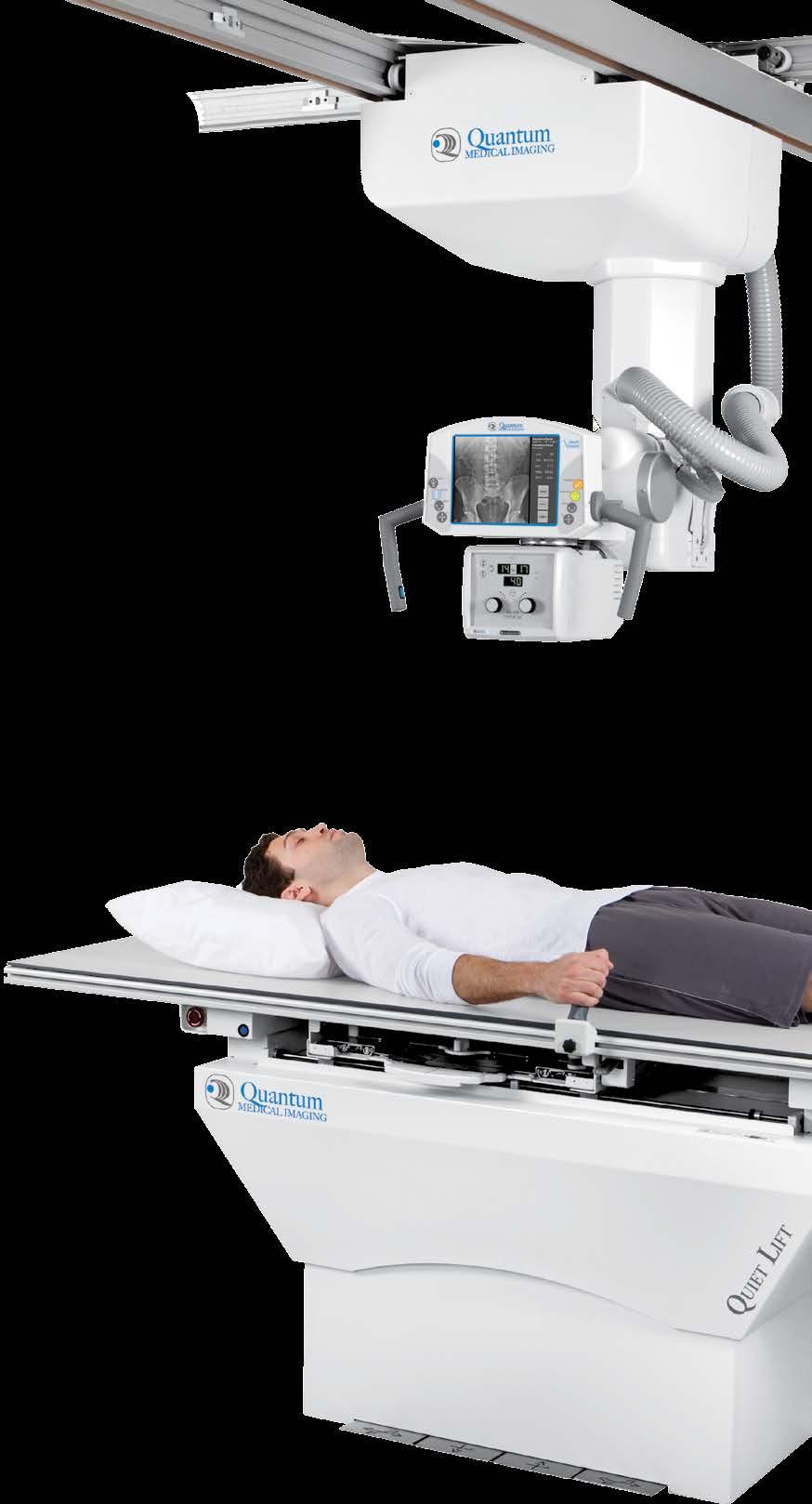 CEILING-MOUNTED SYSTEMS The Quantum Q-Rad-DIGITAL Ceiling System enhances your DR workflow and ability to position patients.