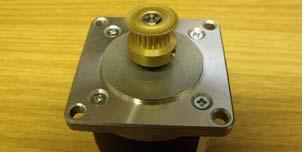 5. In the same orientation as on the defective motor install the new pulley to the replacement motor, applying