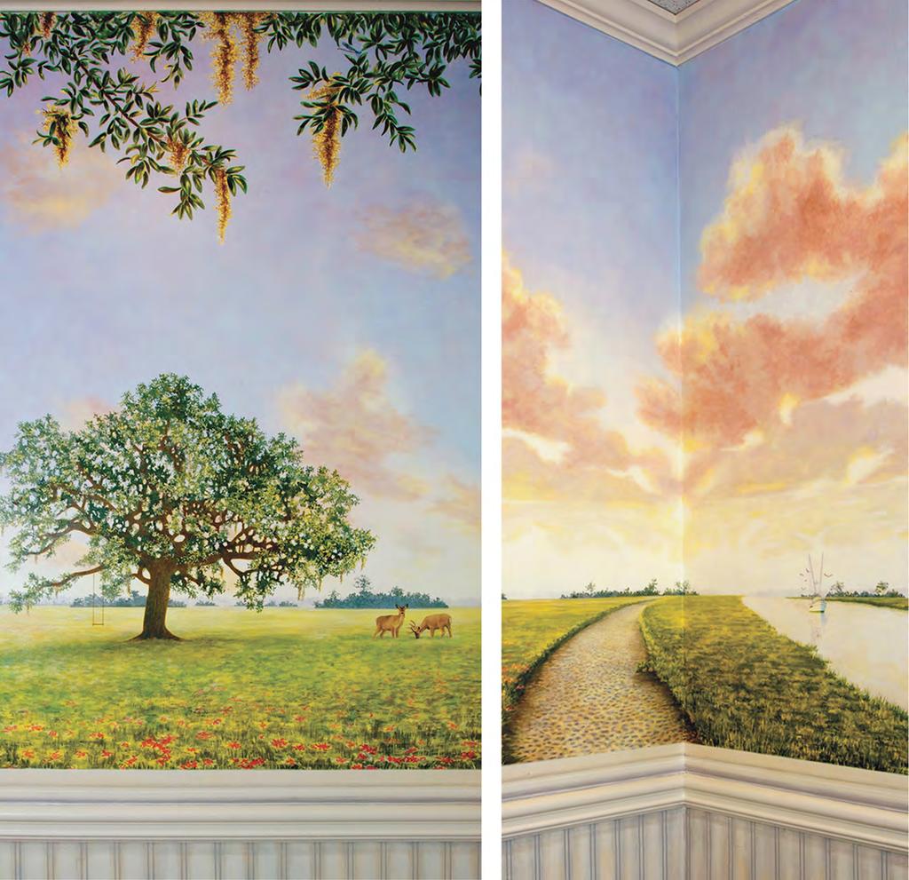 Natural Heath Center Foyer Low country landscape mural