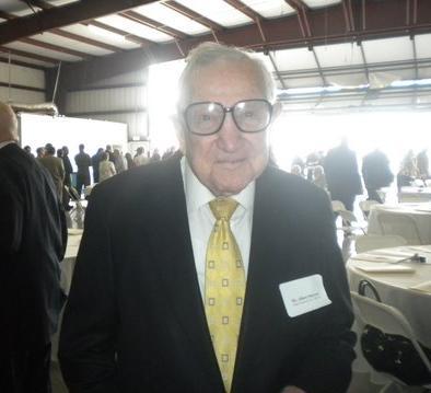 Flight instructor Albert L. Meyers of Rockwall demonstrated his energy and wit; Mr. Meyers is the only surviving instructor of the Terrell BFTS.