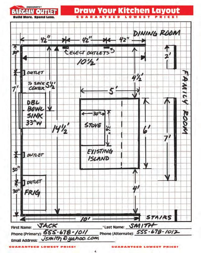 Start Planning Your Kitchen! In order for us to start the kitchen design process, we need to know what the available space is for your new kitchen.