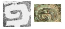 Ainu and Shang patterns resemblance Cases considered above are examples of negative correlation of ornaments.