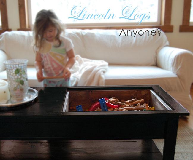 [33] Well, actually, Lincoln logs on this side, legos on the other.