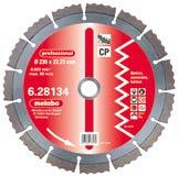 ..Turbo Concrete Abrasive Tiles CC AC TC Structure and function of Metabo diamond cutting discs The saw blade For the stability and smooth running accuracy, the steel core of the Metabo diamond