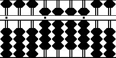 Abacus - Negative numbers - by Torsten Reincke Now a longer example: 1-5678-990+6666-54 1. Subtracted 5678 (borrowing 10000).