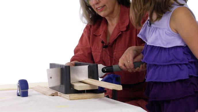 Kids can do the sawing as long as they put one hand behind their back so they