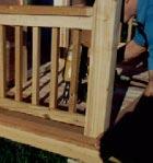 Step 22: Set left side porch railing