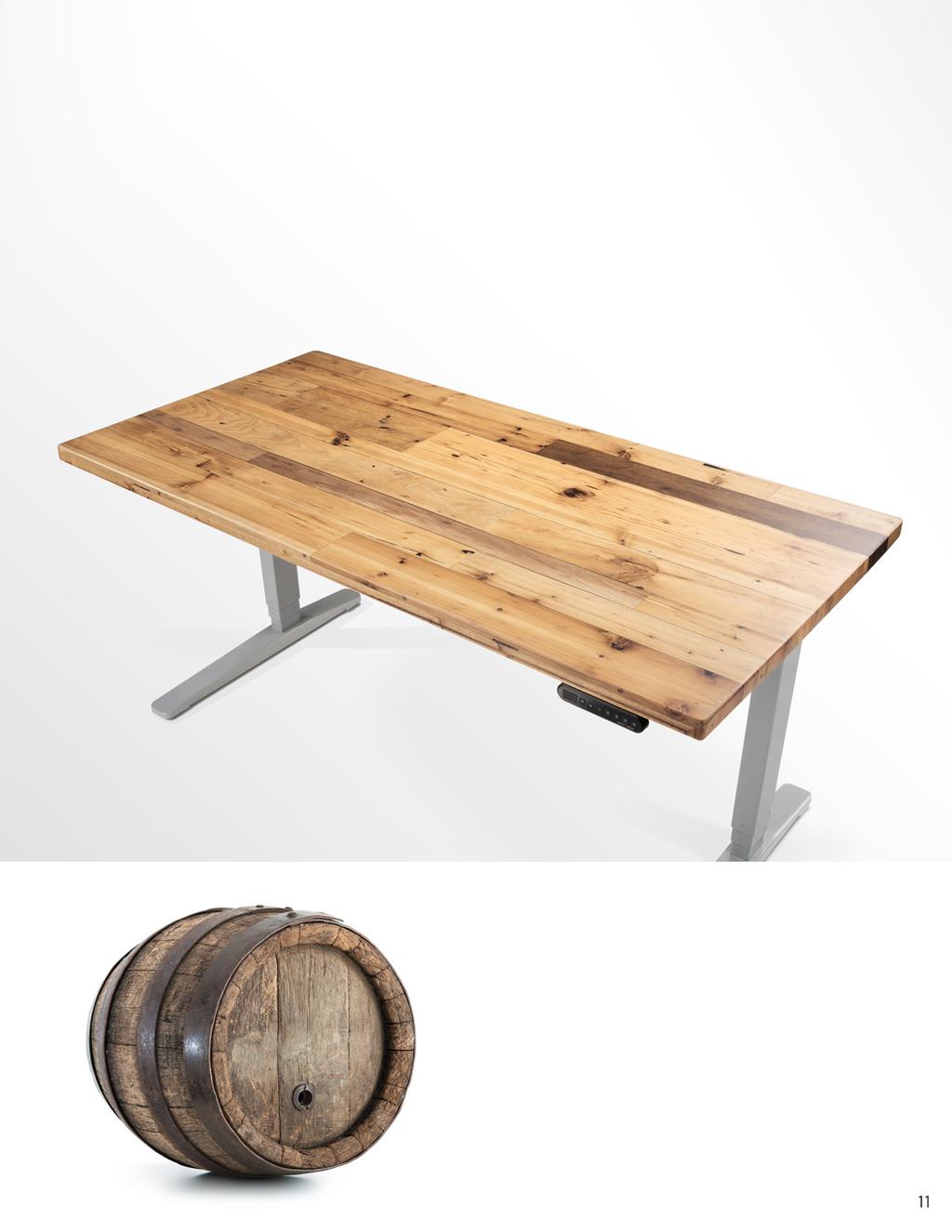 Reclaimed Wood Vintage Wood Renewed Available in 48, 60, and 72 inch widths and 30 inch depths, our distinctive reclaimed wood tops are handcrafted out of beautifully time-worn Douglas fir or teak