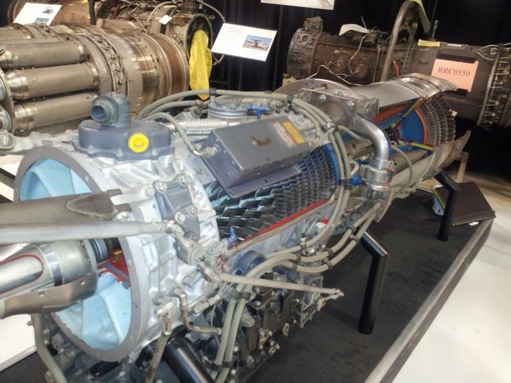 Figure 9: Cutaway T56 Engine at Rolls Royce Museum in Indianapolis For this test, a power-generation turbine was used.