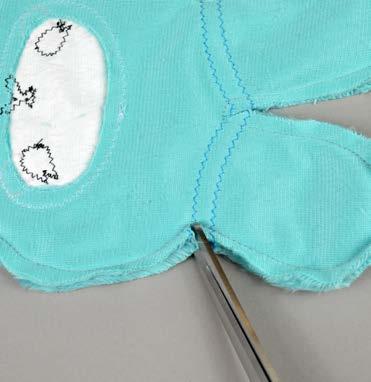 5. sew the front to the back Sew completely around the perimeter of the shape.