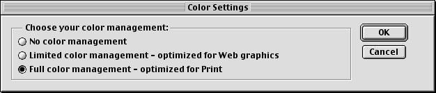 Monaco ColorWorks User Guide 2. Select Color Settings from the Edit menu (Mac OS 9, Windows), or the Photoshop Elements menu (Mac OS X). 3.