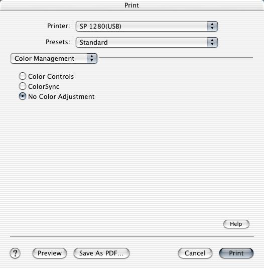 Select the Printer Settings pop-up option and configure the dialog box