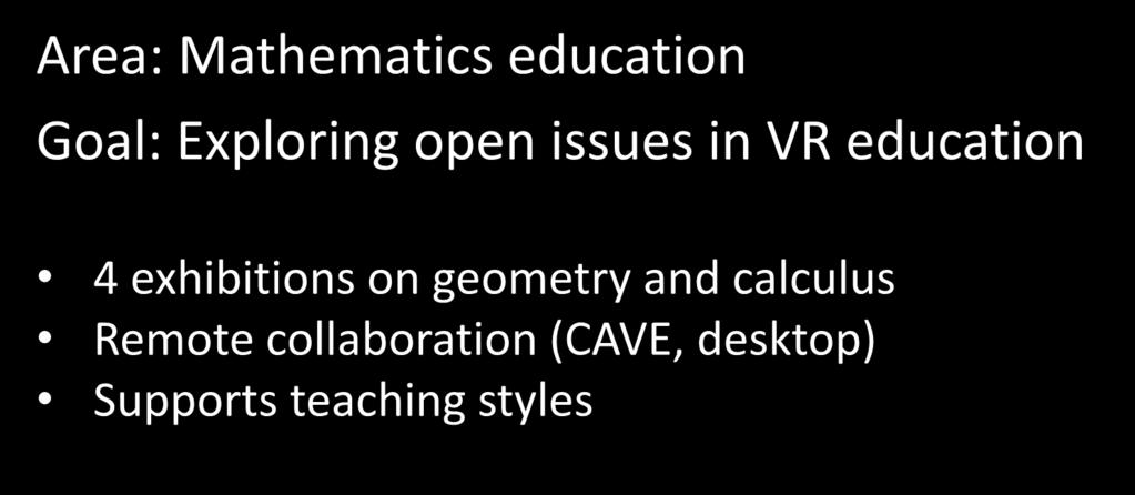 issues in VR education 10 4 exhibitions on