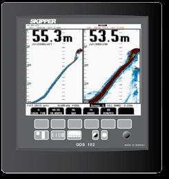 SKIPPER Electronics AS SKIPPER GDS102 The SKIPPER GDS102 is a dual channel navigation Echo Sounder with a large, colour LCD display.