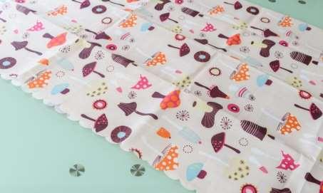 MUSHROOM -100% EASYCARE POLY PRINTED- BOTANICA Let these colourful