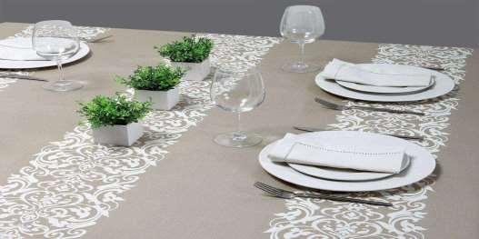 TILLY HIGH DENSITY -TABLECLOTHS- TILLY- 2 cols- Pewter, Ivory- Combine style, function and elegance with your stunning