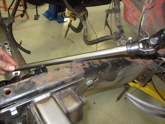 However the steering rack needs to be snugged to the cross member to ensure a well cut