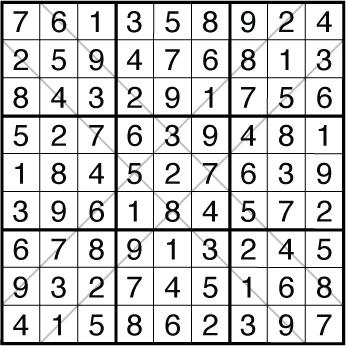 Double Diagonal Sudoku Follow Sudoku