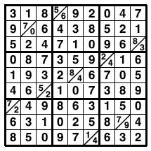 Additionally, for each arrow, multiply the numbers along that arrow. The last digit of the product is in the cell pointed to by that arrow.