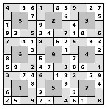 each belong to rows and columns). No digits will repeat in any of the rows, columns, and outlined regions.