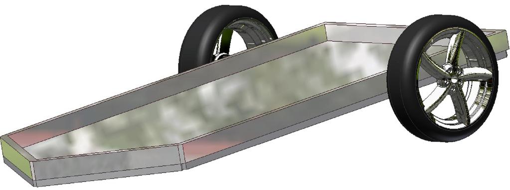 In the following illustration, I have simply added a metal plate on the top of the frame, using create component, and I have also added a couple of wheels (from the Inventor Samples), you could