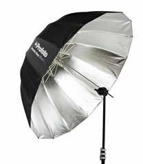 Umbrella Deep A deeper shaped umbrella gives you better control of the light spread. It also allows you to focus and shape light by simply sliding the umbrella shaft in its holder.