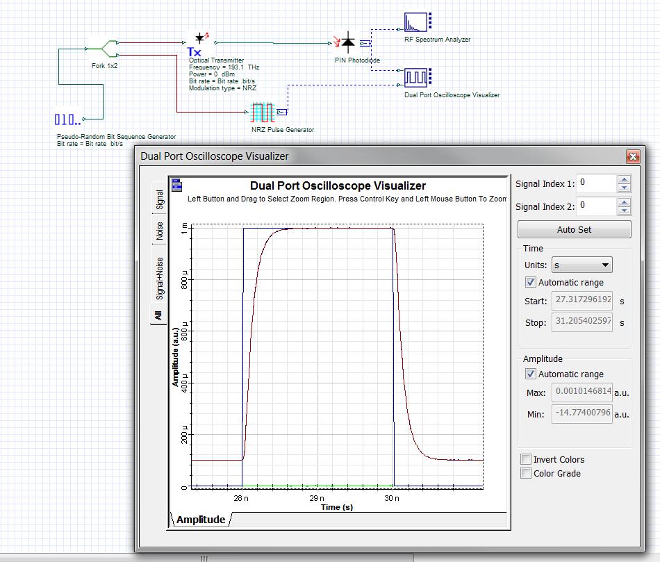 Again right-clicking the graph and interacting with the curve allows the user to calculate the responsivity accurately.