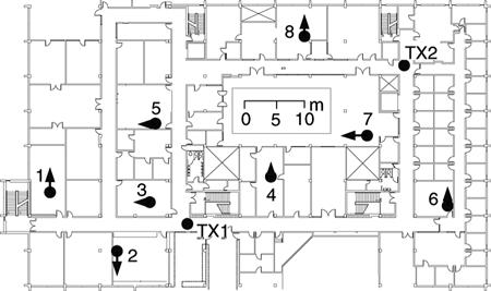 3266 IEEE TRANSACTIONS ON ANTENNAS AND PROPAGATION, VOL. 54, NO. 11, NOVEMBER 2006 Fig. 2. Indoor measurement scenario, where n indicates the nth receive location.