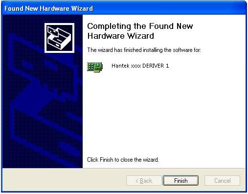 Chapter 1 Getting Start 8. New hardware is found. 9. Found new hardware Wizard.