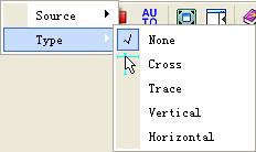 3.7 Measure Signal 3.7.1 Cursor Click Cursor in main menu. This method allows you to take measurements by moving the cursors. 1. Source The user can set the source to CH1, CH2, FFT and MATH.