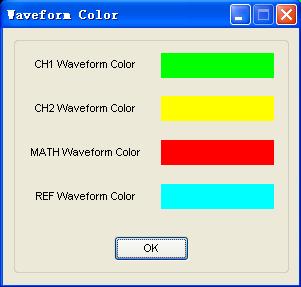 3.8.4 Waveform Color Click Display->Waveform Color in main menu.