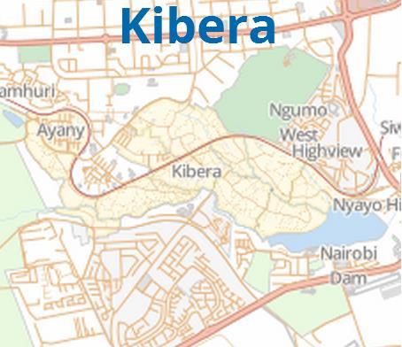 5 Inclusive and liveable: Map Kabira, Kenya Map Kabira Kibera in Nairobi, Kenya, is one of the largest slums in Africa and was a blank spot on the map until November 2009, when young Kiberans created