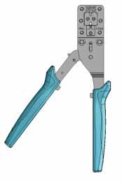 Hand Crimp Tool The complete hand tool with crimper frame () is available for each terminal and wire gauge.