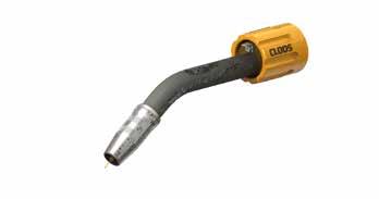 Robot welding torch MRW 510 evo Type of cooling water cooled Capacity with mixed gas 510 A Capacity with CO² 500 A Duty cycle (ED) 100% Wire thicknesses 0.8-1.6 mm Equipped for wire Steel 1.