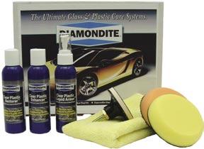 Diamondite Clear Plastic System for Clear Plastic Lens Covers & Hard Plastics The ultimate solution to dull, clouded plastic headlight lenses.