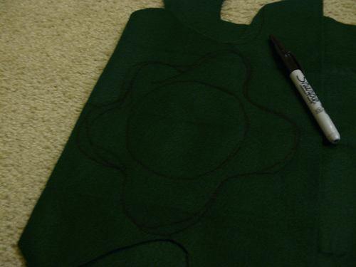 Step 2: Draw out piece Trace circular imprint with sharpie pen (doesn t have to be perfect).